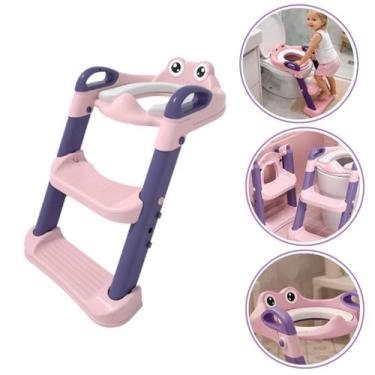 Imagem de Assento Redutor Banheiro Infantil Com Escadinha Para Vaso Sanitário - 