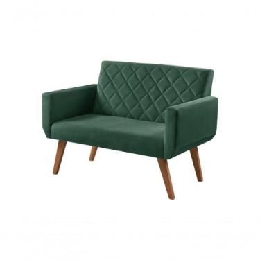 Imagem de Poltrona Namoradeira 2 Lugares Anabelle Suede Verde Unidecor