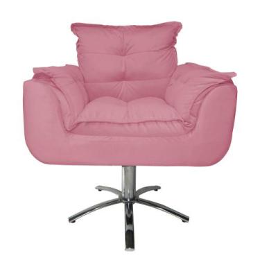 Imagem de Conjunto 2 Poltronas Para Recepção Com Base Giratória de Metal Opala S