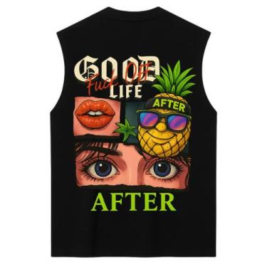 Imagem de Regata Oversized After - Estilo Streetwear em Algodão 100%, Preto, GG