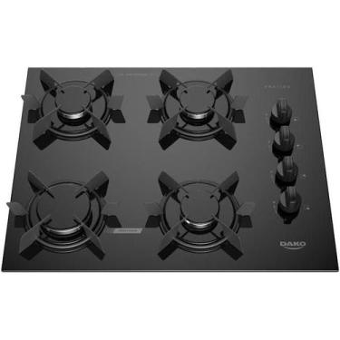 Imagem de Cooktop 4 Bocas a Gás Dako Pratiko com Acendimento Automático e Mega C