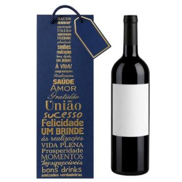 Imagem de Sacola Personalizada De Bebidas Garrafas Vinho Espumante - Fwb, Azul E
