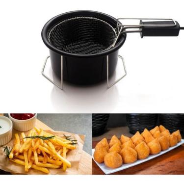 Imagem de Fritadeira Elétrica Redonda 1,5 L Tacho Esmaltado 1200w - Frita Mais, 