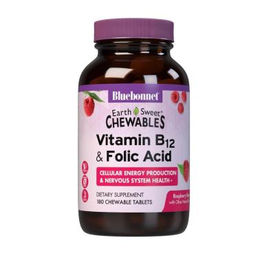Imagem de Suplemento Bluebonnet Nutrition Vitamina B12 e ácido fólico-Unissex