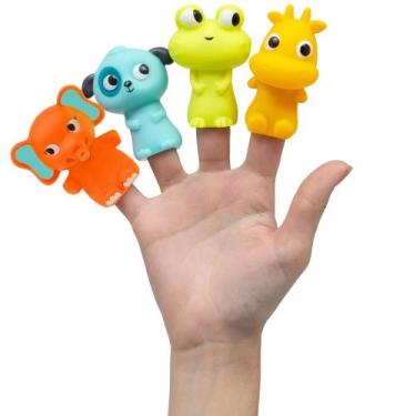 Imagem de Kit Dedoches Animais Turminha Buba com 4 Peças