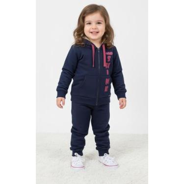 Imagem de Conjunto Feminino Jaqueta Capuz C/Pelos em Moletom Nº 1 Ao 3 - Marlan,