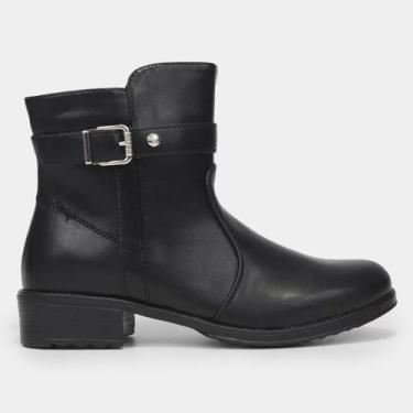 Imagem de Bota Infantil Mooncity Preta Coturno Fechamento Ziper  79903, Preto, 3