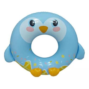 Imagem de Boia Redonda Grande Animais Fofinhos 81x76 Cm Intex - 59266, Azul