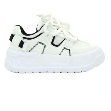 Imagem de Tenis Feminina Ramarim Original Chunky Cadarço Amarrar 231, 36, Branco
