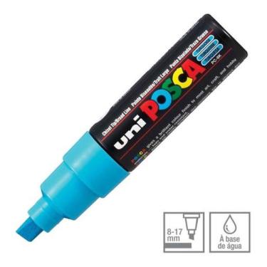 Imagem de Posca PC-8K Azul Turquesa Ponta Chanfrada - UNI