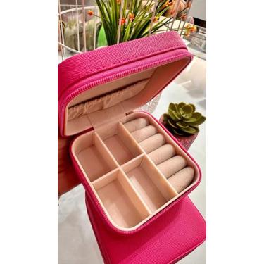 Imagem de Porta Jóias Quadrado material sintético Rosa Pink - Grazzy Moda e Aces