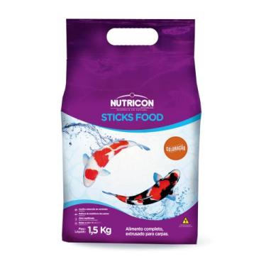 Imagem de Ração para Carpas Sticks Food Coloração 1,5 KG - NUTRICON