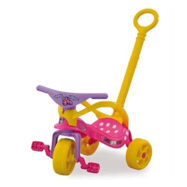 Imagem de Triciclo Infantil Minnie com Empurrador e Proteção para Crianças de 19 a 36 Meses Xalingo Brinquedos