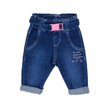 Imagem de Calça Jeans Infantil Menina Dipopini Clochard Azul - CBF04, G