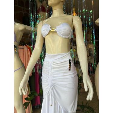 Imagem de Biquíni feminina com malha laycra - Kew, Branco, G