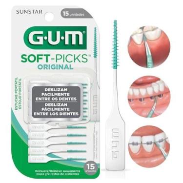 Imagem de Palito Interdental Escova para Aparelho Gum Soft Picks para Limpeza En