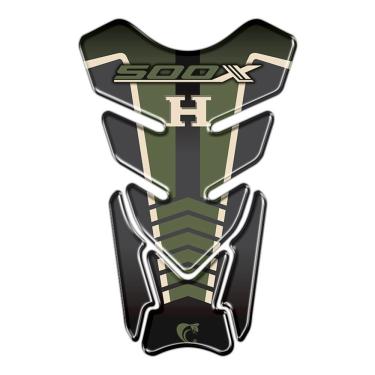 Imagem de Protetor de Tanque Resinado 3D para Moto Honda CB 500X Verde 20x12cm PVC Teu Adesivo