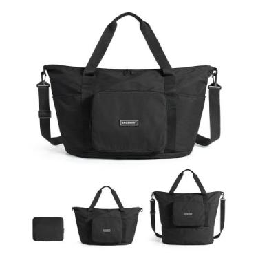 Imagem de Bolsa de Viagem Dobrável BAGSMART 37 L Resistente à Água Preta
