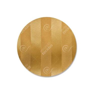 Imagem de Capa para Sousplat em Tecido Jacquard Dourado Ouro Vibrante Listrado T