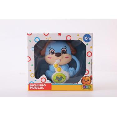 Imagem de Chocalho Musical - Som e Luzes - Cachorro Azul TERRACO - Ciatoy
