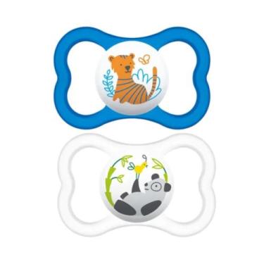 Imagem de Kit Com 2 Chupetas Mam Air 6+m Azul + Estojo CH50321