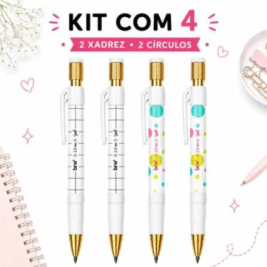 Imagem de Lapiseira Escolar Estampada com Apontador 2.0mm - 4 Unidades - BRW -, 