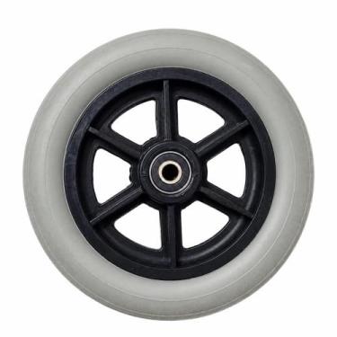 Imagem de Roda 6 Polegadas Cadeira de Roda Obeso com Rolamento Cinza - Ortomobil