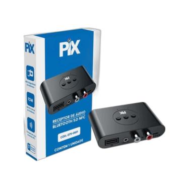 Imagem de Receptor de Áudio Bluetooth Pix 5.0 NFC Bivolt Preto