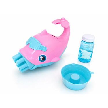 Imagem de Brinquedo de Bolhas Golfinho Bolhudo Rosa e Azul Bubble Dolphin Fun