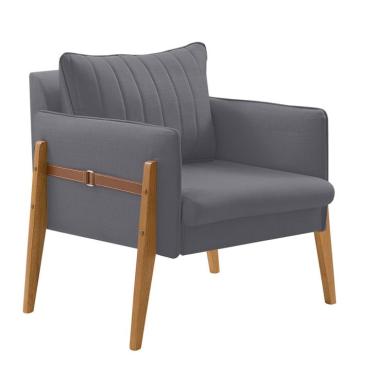 Imagem de Poltrona Orion Veludo Cinza