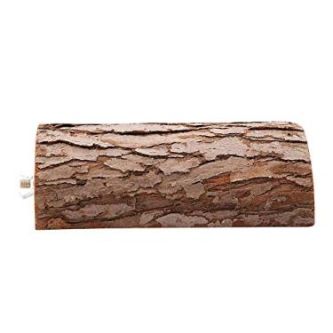 Imagem de HEEPDD Brinquedo de poleiro para pássaro de 15 cm, plataforma de galhos de madeira , vara de moagem de patas para animais pequenos, arara, cinza africano, amiguinhos, conure