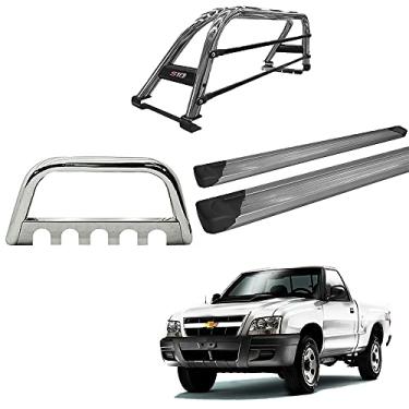 Imagem de Kit Quebra Mato+Santo Ant DUPLO+Estribo S10 94/11 Cromado CS