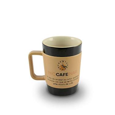 Imagem de Ceraflame Caneca de Cerâmica Coffee To Go Procafeinar, 150ml, Creme, Mondoceram