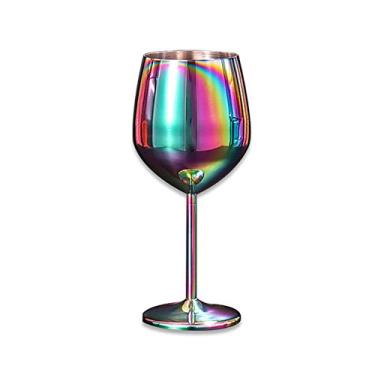 Imagem de Yajun Taça de vinho de aço inoxidável com grande capacidade 500 ml Copos de vinho, ótimo cobre, taça inquebrável para vinho tinto ou branco, colorido
