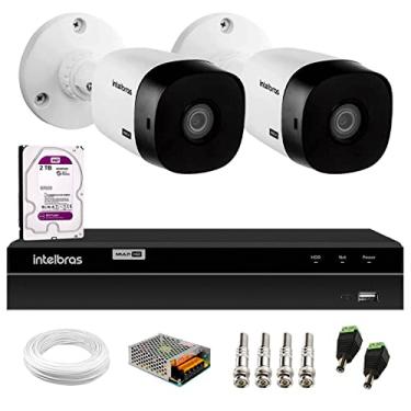 Imagem de Kit 2 Câmeras Intelbras VHL 1120 Bullet HDCVI Lite, HD 720p, Lente 3.6mm, Visão Noturna 20m, IP66 + DVR Intelbras MHDX 1204 4 Canais + HD 2TB