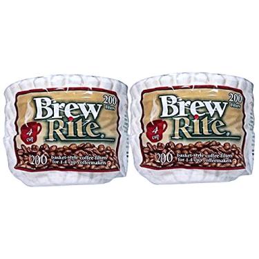 Imagem de Filtros descartáveis para cesta de café Brew Rite de 4 xícaras, Branco, Pack of 400, 1
