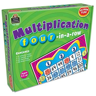 Imagem de Teacher Created Resources Multiplicação: Jogo quatro em uma fileira (7803)