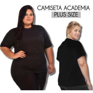 Imagem de Camiseta Plus Size Poliéster Feminina Roupa Mulher Academia - Wild