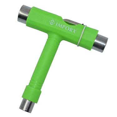 Imagem de Ferramenta de skate All in One, ferramenta de skate multifuncional e portátil para placa de peny e chave de fenda longboard, T-Green