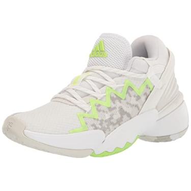 Imagem de adidas Sapato adulto unissex D.o.n. Issue 2 para quadras, Branco/Cinza órbita, 9.5