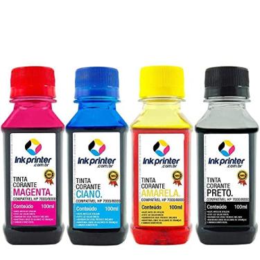 Imagem de Tinta Corante Inkprinter para Hp Série 7000, 8000 (4x100ml)