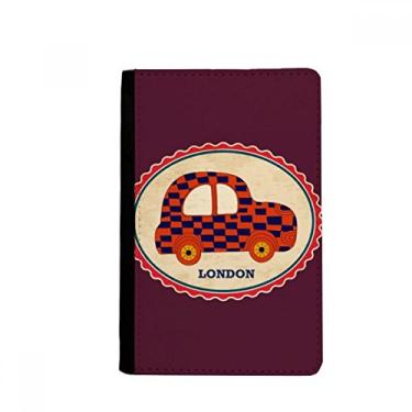 Imagem de Carrinhos pequenos Reino Unido Londres carimbo porta-passaporte britânico Notecase Burse carteira capa porta-cartão, Multicolor