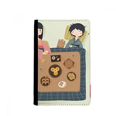 Imagem de Porta-passaporte tradicional japonês local cruisine Notecase Burse carteira porta-cartões, Multicolor