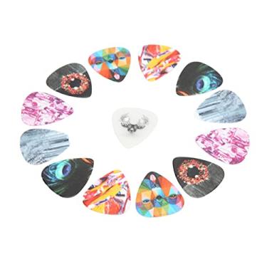Imagem de Palhetas de Guitarra, Palhetas de Guitarra de Boa Entonação Fornecem 13 Peças de Calibre Médio para Instrumentos Musicais (cor)