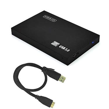 Imagem de HWAYO Disco rígido externo portátil ultrafino de 6,3 cm 500 GB, armazenamento HDD USB 3.0, compatível com PC, desktop, laptop, console Xbox One (preto)