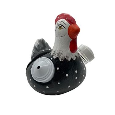 Imagem de Enfeite Decorativo Porta Guardanapo Saleiro E Paliteiro Formato Galinha Cerâmica 15cm (Preto)