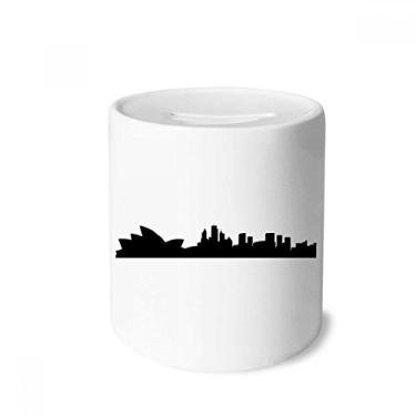 Imagem de DIYthinker Porta-moedas de cerâmica da Austrália, arranha-céus e ópera de Sydney, presente de cofrinho