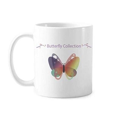 Imagem de Caneca de cerâmica roxa da coleção de borboletas de cerâmica xícara de porcelana de café