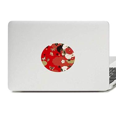 Imagem de Adesivo de laptop com estampa de flor borboleta Sakura vermelho decalque para notebook