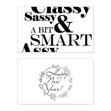 Imagem de Classy Sassy & A Bit Smart Assy Citação de Ano Novo Festival Cartão de felicitações Bless Message Present